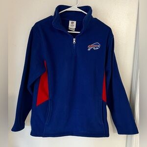 NFL TEAM APPAREL Youth Buffalo Bills 1/2 Zip Fleece XL 14/16